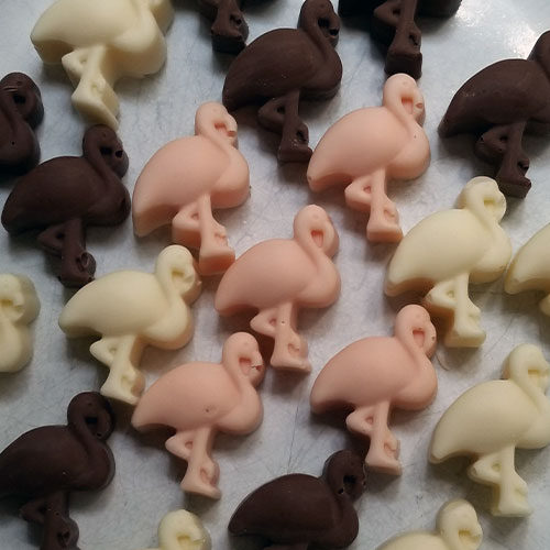 Flamingo Shaped Solid Chocolate