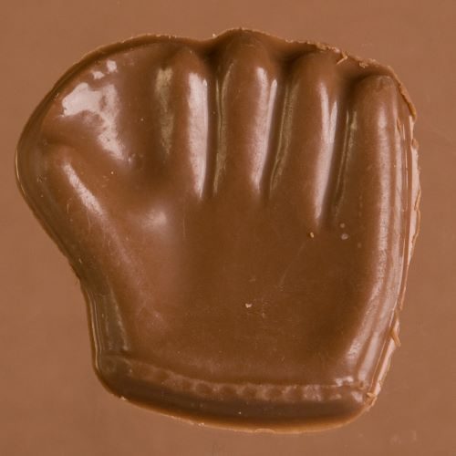 Baseball chocolate glove
