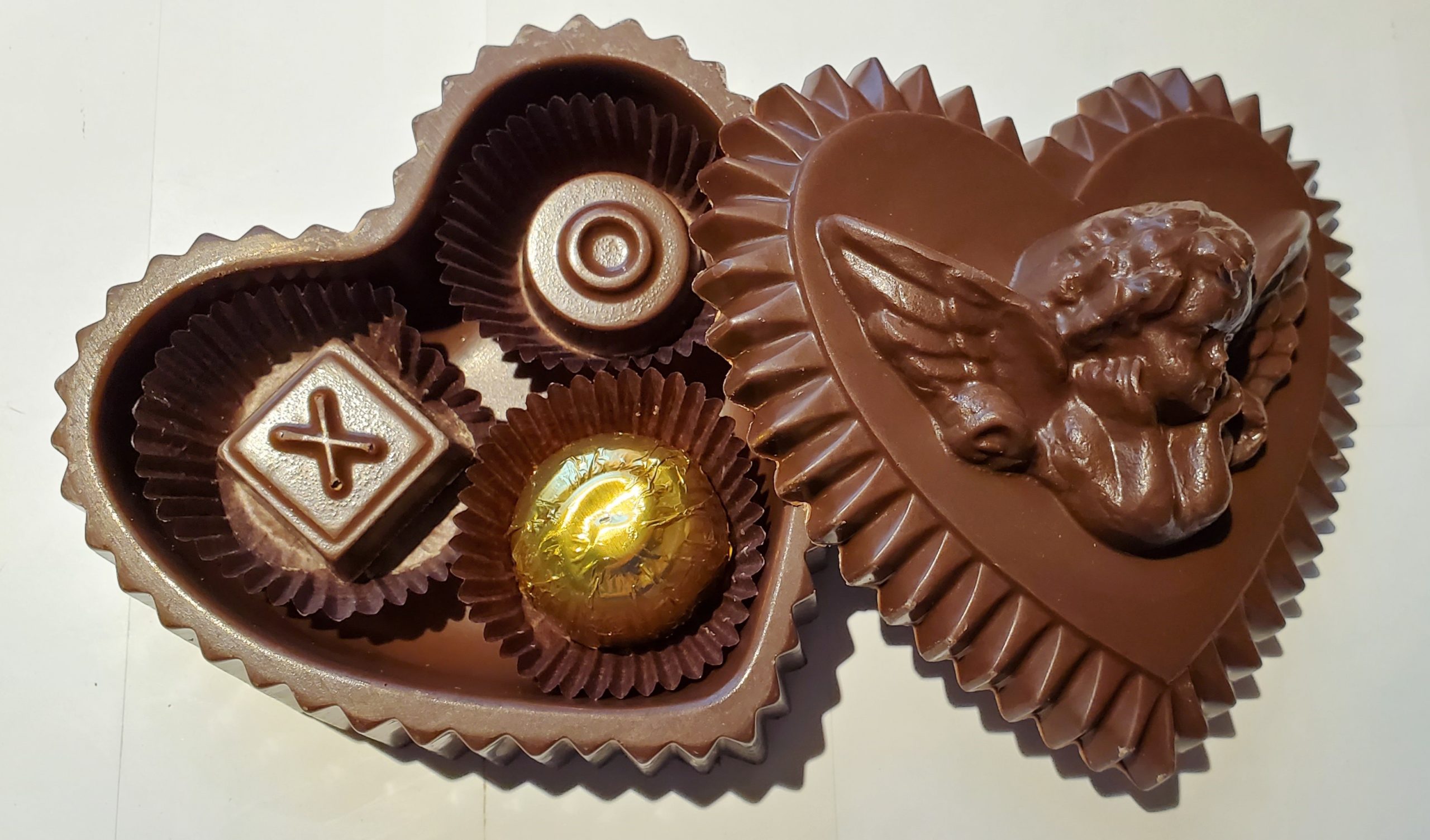 Cupid Face heart shaped chocolate box