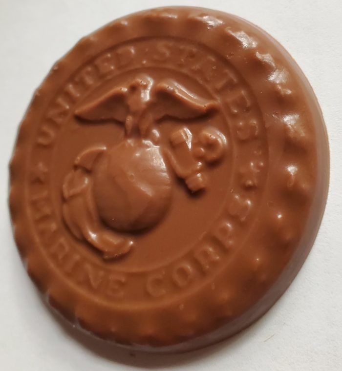 marine corp chocolate medallion